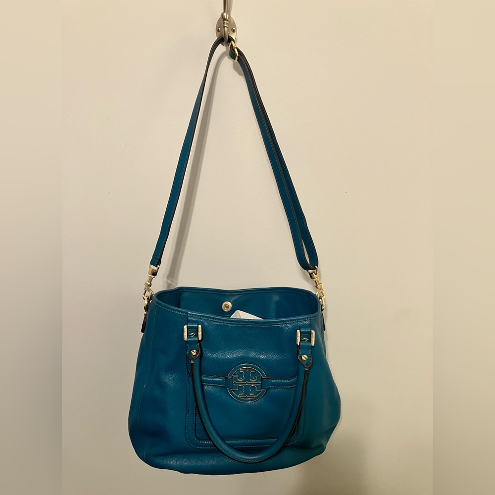 Tory Burch Amanda Hobo EUC Teal - Picture 10 of 16